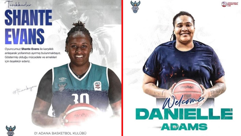 01 Adana Basketbol’da Gitti Evans, Geldi Adams!