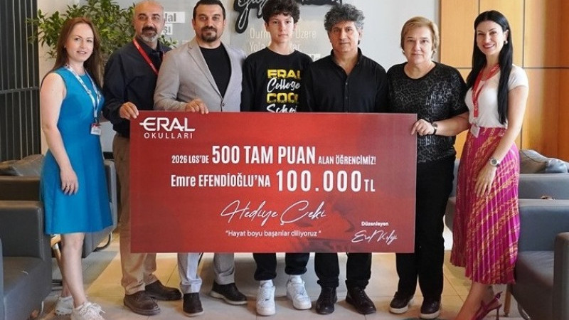 ERAL Okulları'ndan LGS Şampiyonuna 'Dev' Ödül